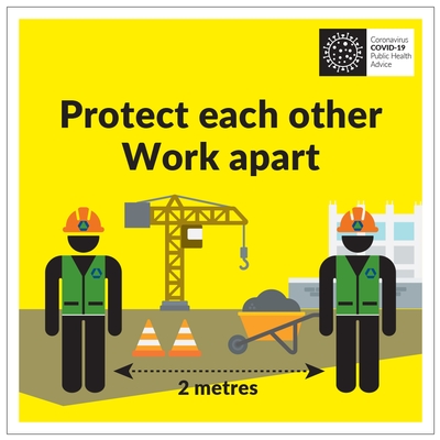 Coronavirus Protect Each Other Work Apart Sign Coronavirus Protect Each Other Work Apart Sign